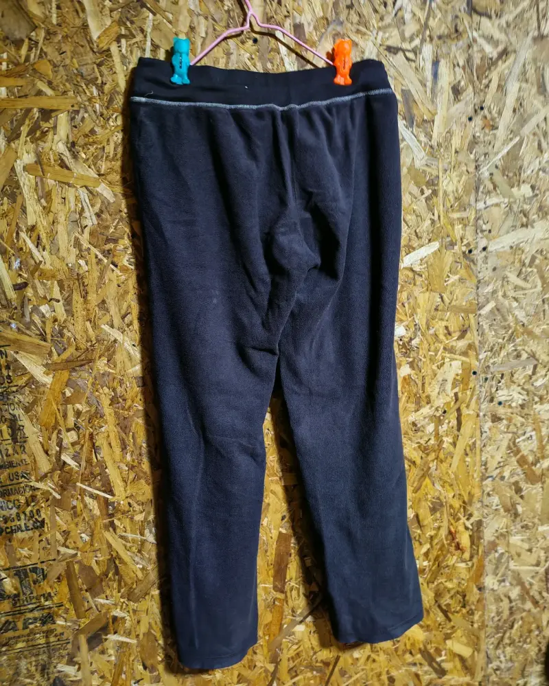 Pantalones de lana polar cafe para hombre - 2