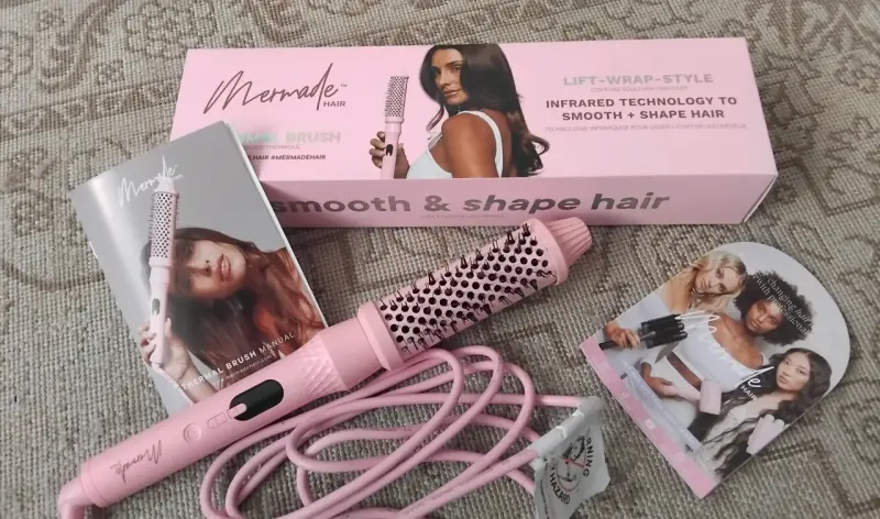 Cepillo térmico infrarrojo Mermade Hair rosa - 3