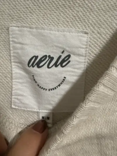 Polerón beige de algodón Aerie - miniatura 2