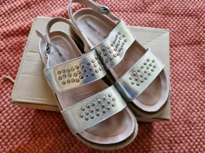 Sandalias plateadas ROMANO - miniatura 1