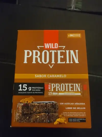 Barras de proteína Wild Protein sabor caramelo y chocolate maní - miniatura 1