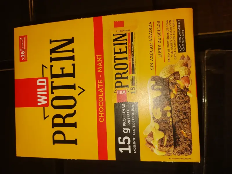 Barras de proteína Wild Protein sabor caramelo y chocolate maní - 2