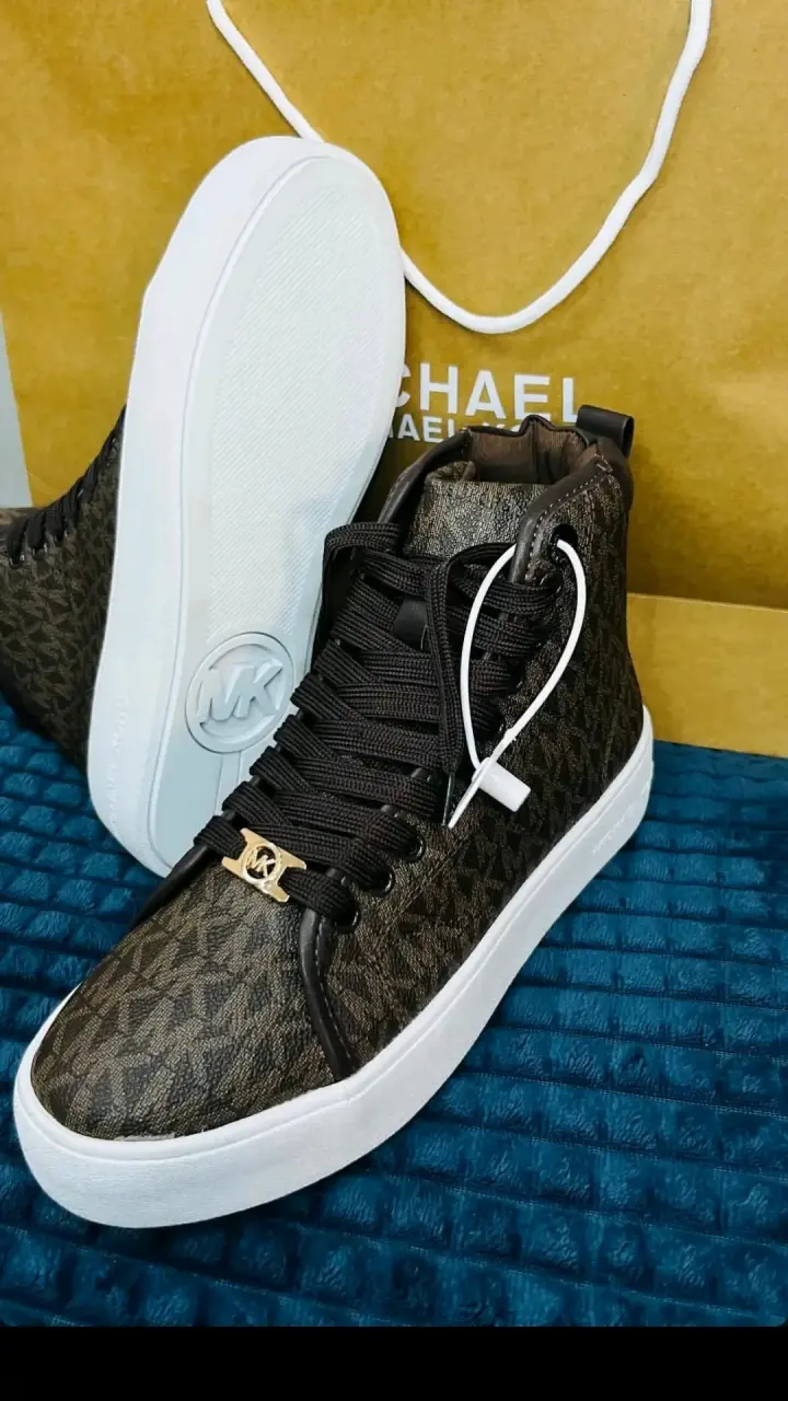 Zapatillas altas Michael Kors monograma marrón