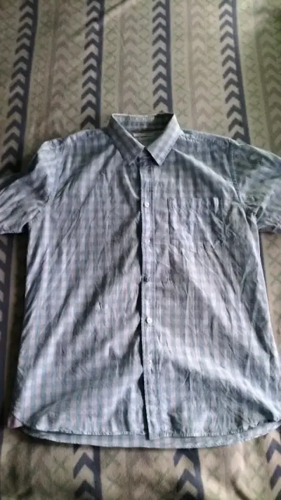 Camisa a cuadros manga corta para hombre - miniatura 2