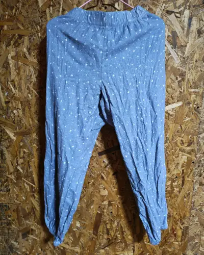 Pantalones de pijama a cuadros y lisos para mujer - miniatura 2
