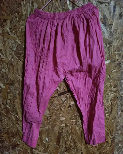 Pantalones de pijama a cuadros y lisos para mujer - miniatura 3