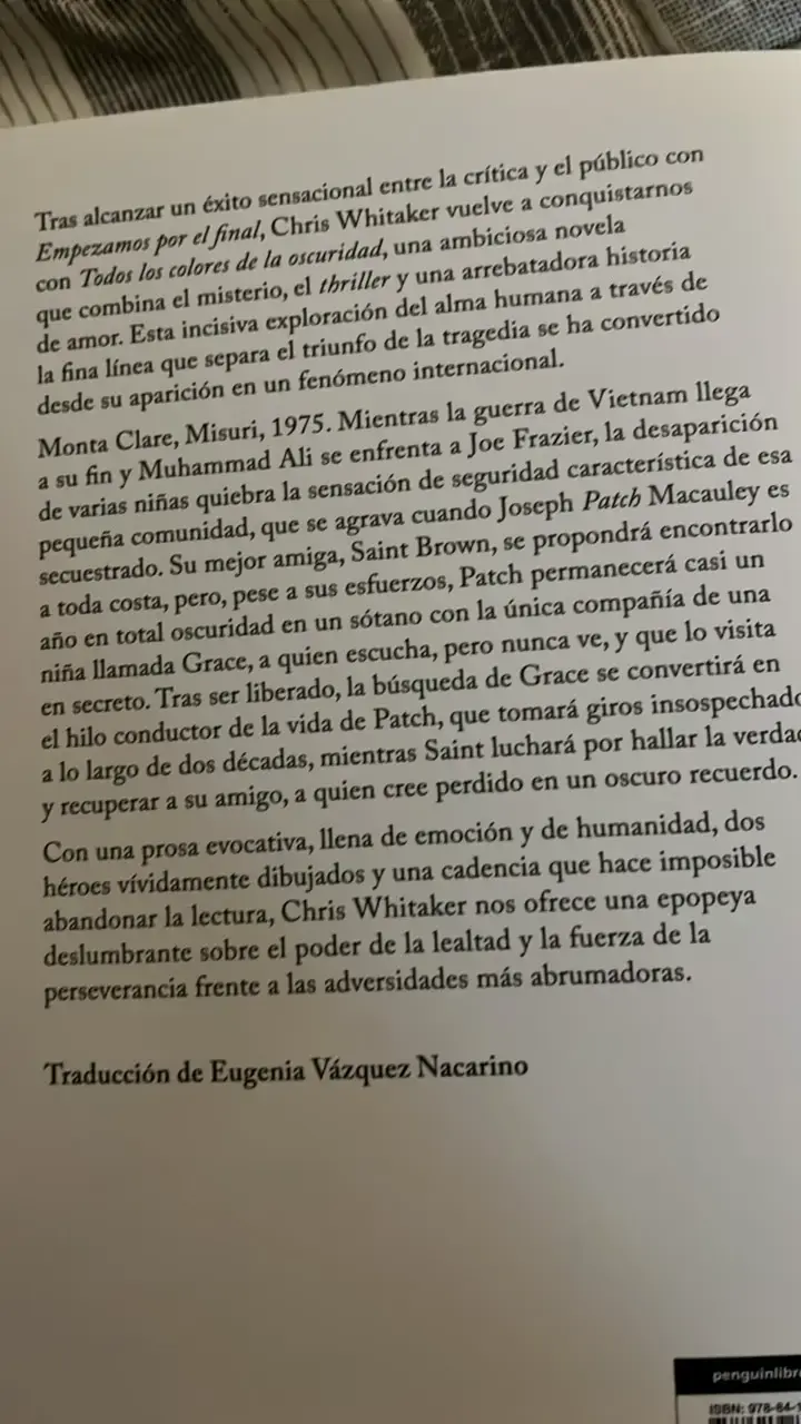 Libro 'Todos Los Colores De La Oscuridad' de Chris Whitaker - 2