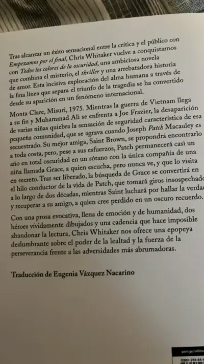 Libro 'Todos Los Colores De La Oscuridad' de Chris Whitaker - miniatura 2
