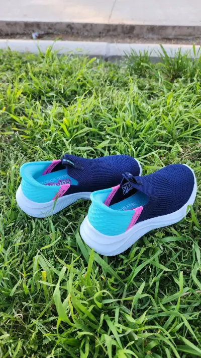 Zapatillas Skechers para niños azul y turquesa - miniatura 1