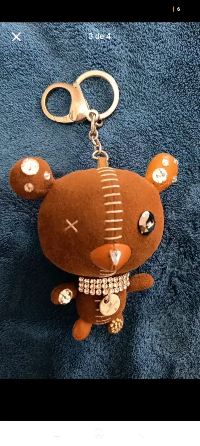 Swarovski Llavero de oso de peluche con cristales - miniatura 1
