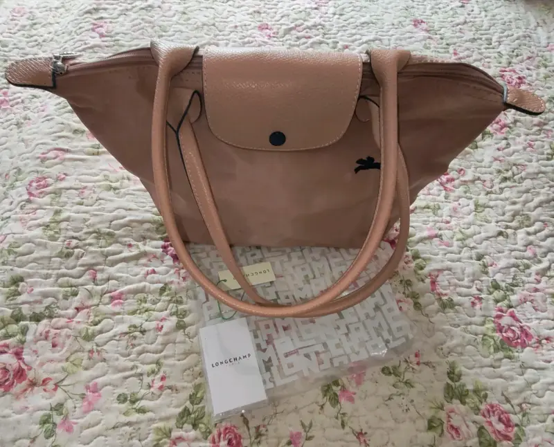 Bolso Longchamp beige con asas largas - 4