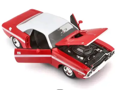 Modelo a escala Dodge Challenger rojo 1/24,Nuevo - miniatura 1