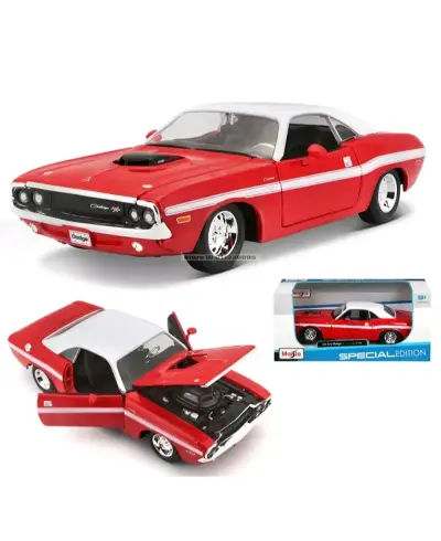 Modelo a escala Dodge Challenger rojo 1/24,Nuevo - miniatura 2