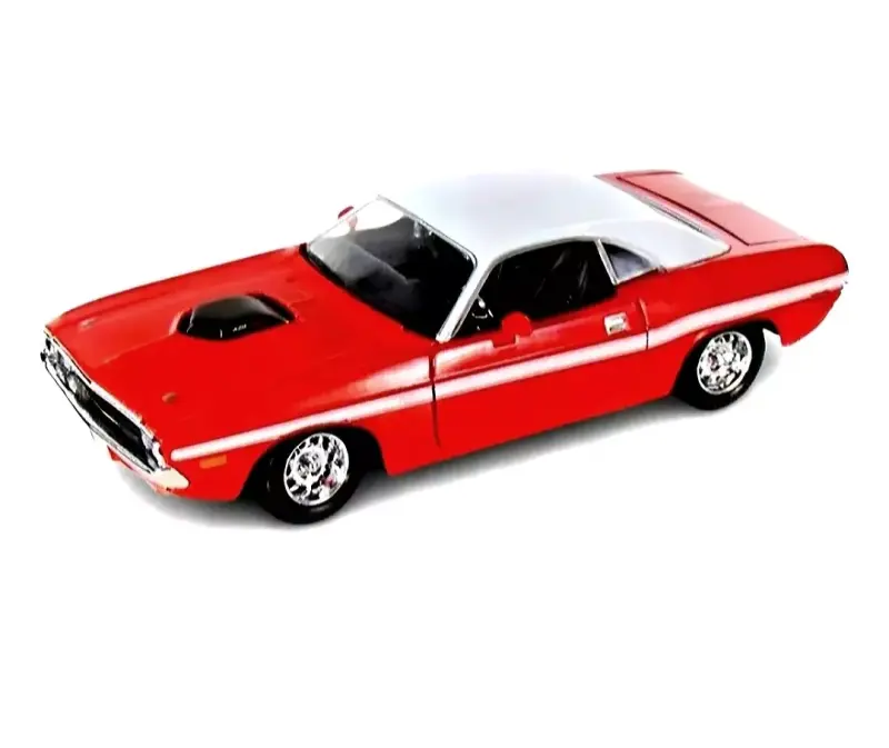 Modelo a escala Dodge Challenger rojo 1/24,Nuevo - 6