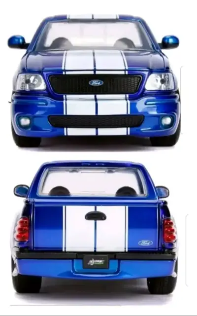 Camioneta Ford F-150 SVT Lightning Azul,1/24,20cm. - miniatura 3