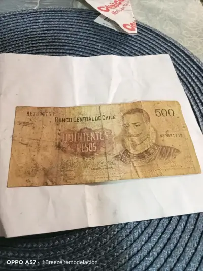 Billete antiguo de 500 pesos chilenos - miniatura 1