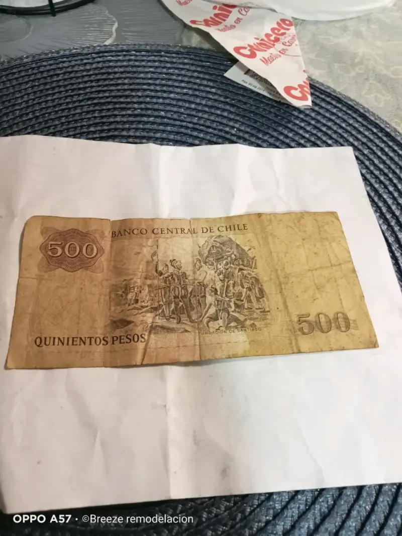 Billete antiguo de 500 pesos chilenos - 2