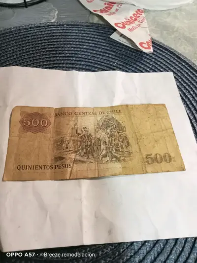 Billete antiguo de 500 pesos chilenos - miniatura 2