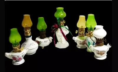 Lámparas de alcohol miniaturas decorativas vintage - miniatura 1