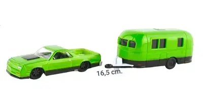 Modelo a escala Chevrolet El Camino con remolque verde - miniatura 3