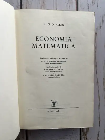Libro Economía Matemática de R. G. D. Allen - miniatura 1