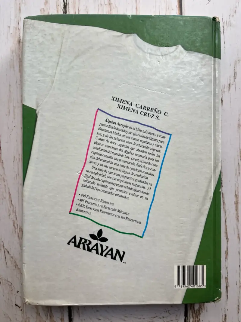 Libro de Álgebra Arrayán para estudiantes - 2