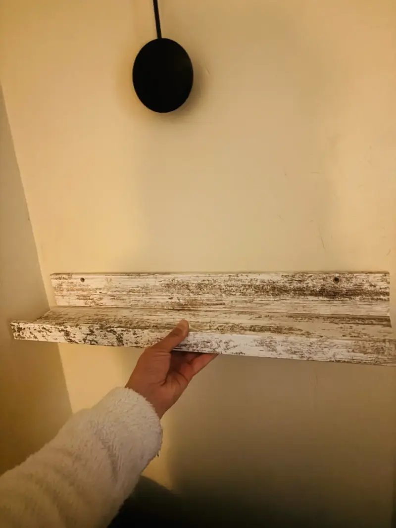 Repisa de madera rústica blanca - 2