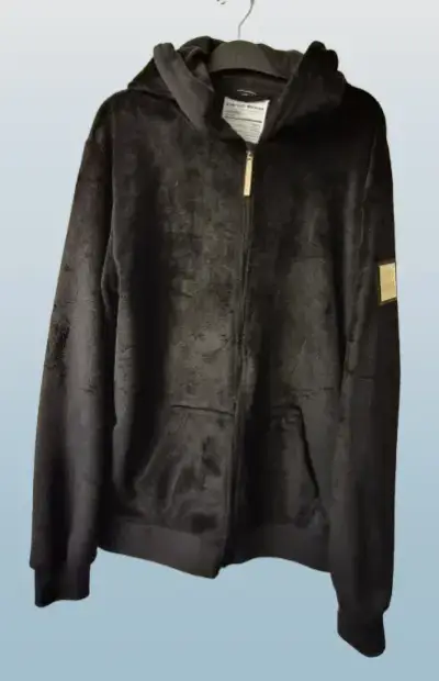 Polerón con capucha negro de  suave XL - miniatura 1