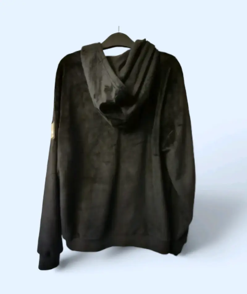 Polerón con capucha negro de  suave XL - 2
