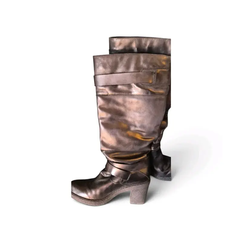 Botas de cuero negras con tacón alto 16 horas - 4