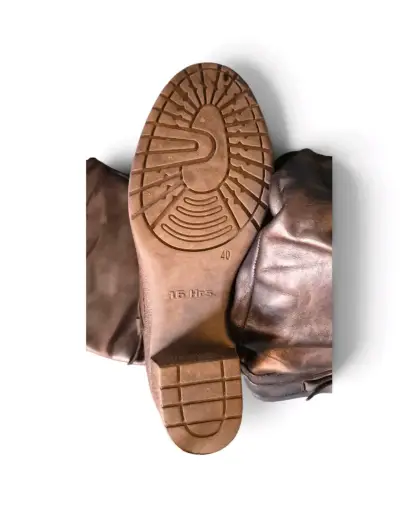 Botas de cuero negras con tacón alto 16 horas - miniatura 5