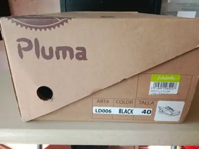 Zapatillas negras de cuero para hombre - miniatura 5