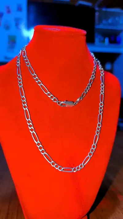 Cadena de plata italiana estilo figaro para hombre - miniatura 1