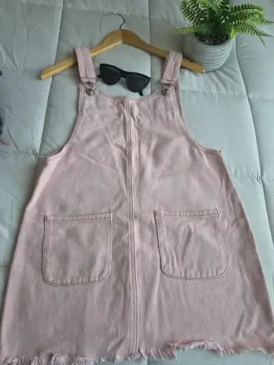 Vestido jumper reversible rojo y rosado - miniatura 2