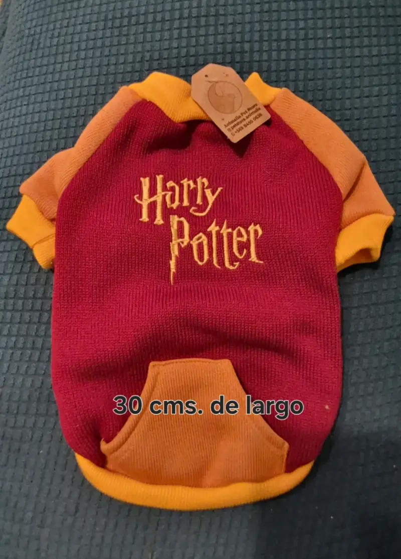 Polerón para perro Harry Potter rojo y amarillo - 1
