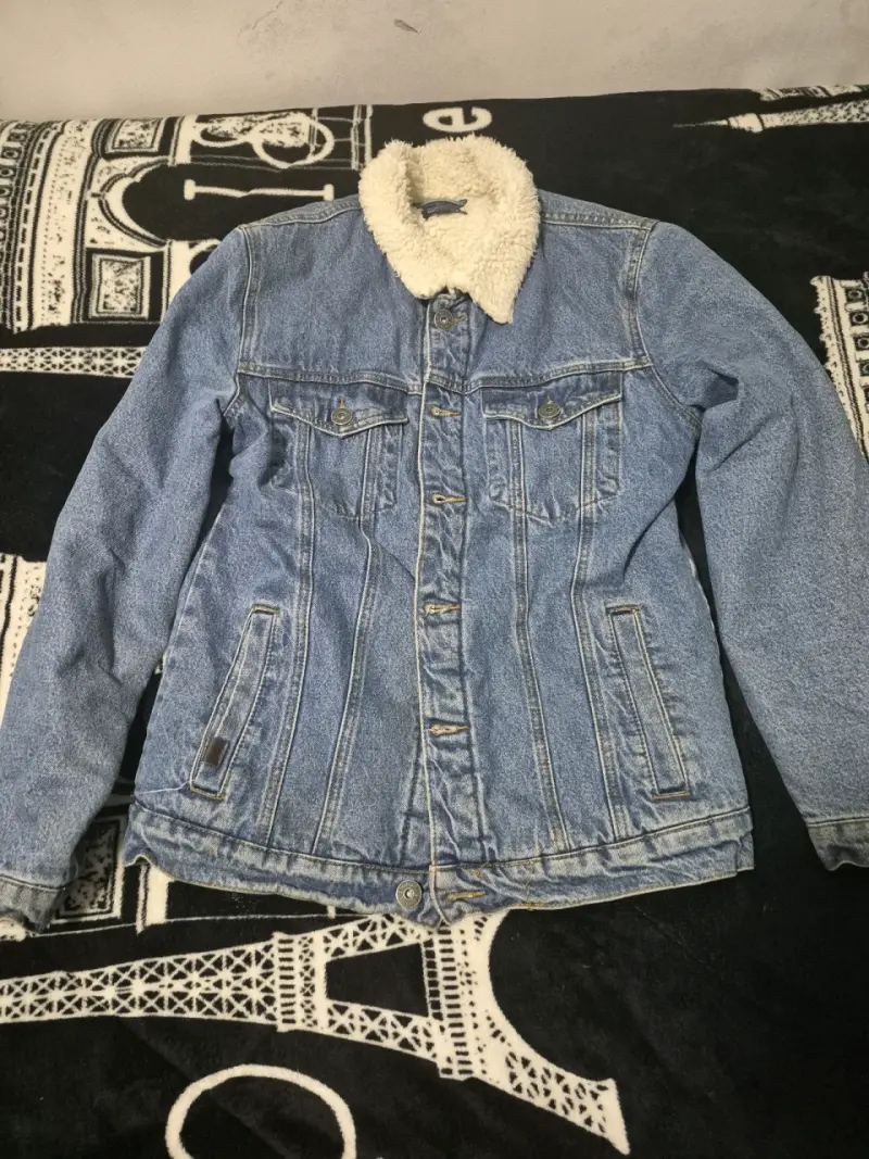Chaqueta de mezclilla con forro de borrego - 2
