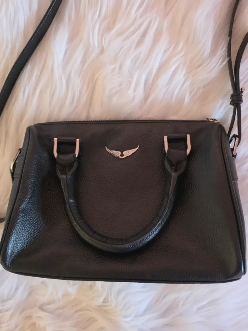 Bolso de cuero negro zadig y voltaire - 1