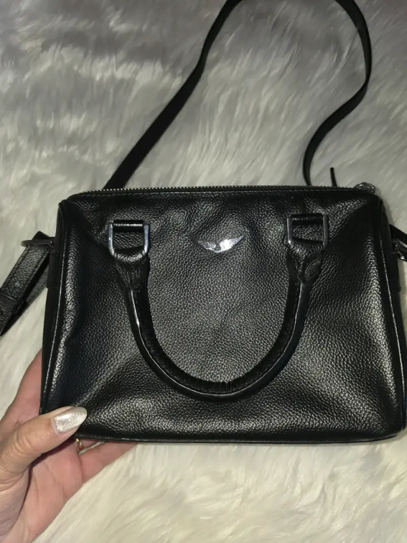 Bolso de cuero negro zadig y voltaire - 3