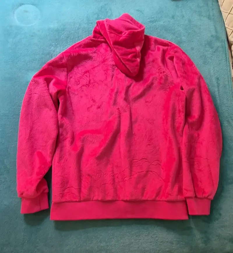 Polerón con capucha rosa para mujer - 2