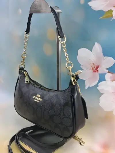Cartera de Hombro Coach Negra con Cadena - miniatura 4