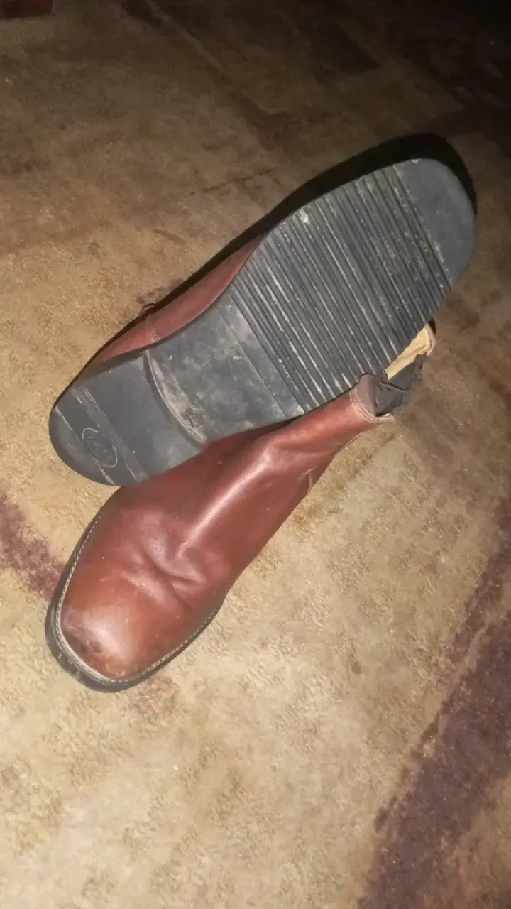Botines de cuero marrón para hombre