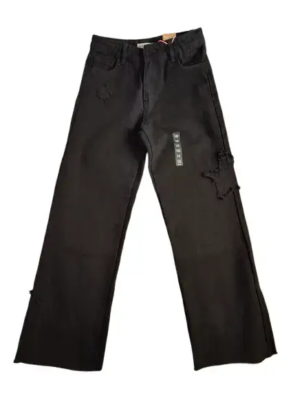 Jeans negros de niña, con estrella talla 12 - 2