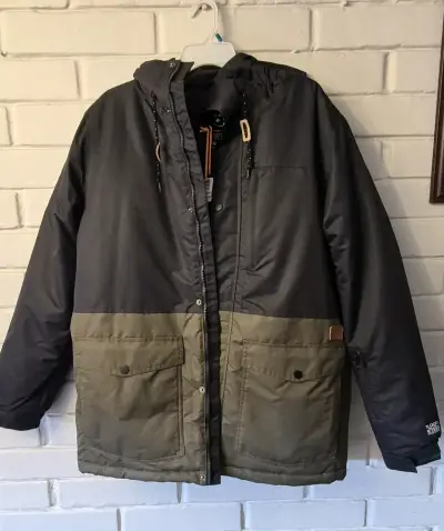 Parka impermeable bicolor con capucha M - miniatura 1