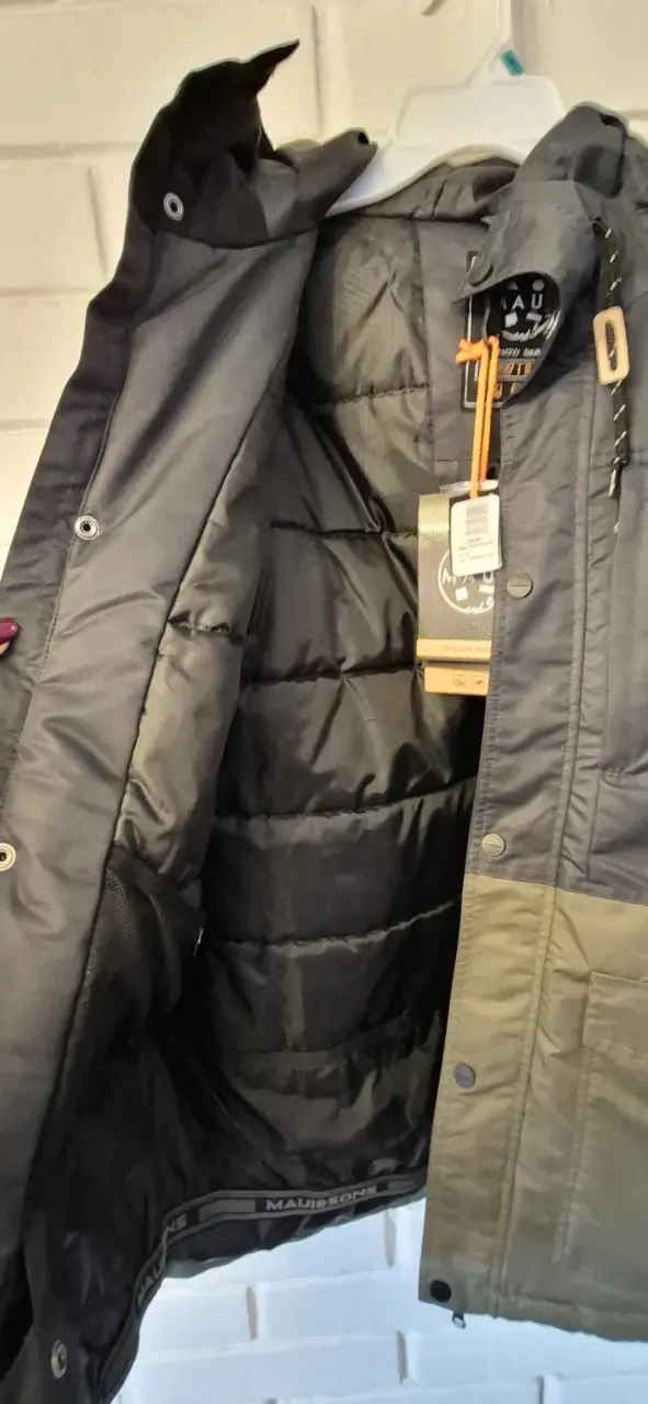 Parka impermeable bicolor con capucha M - 2
