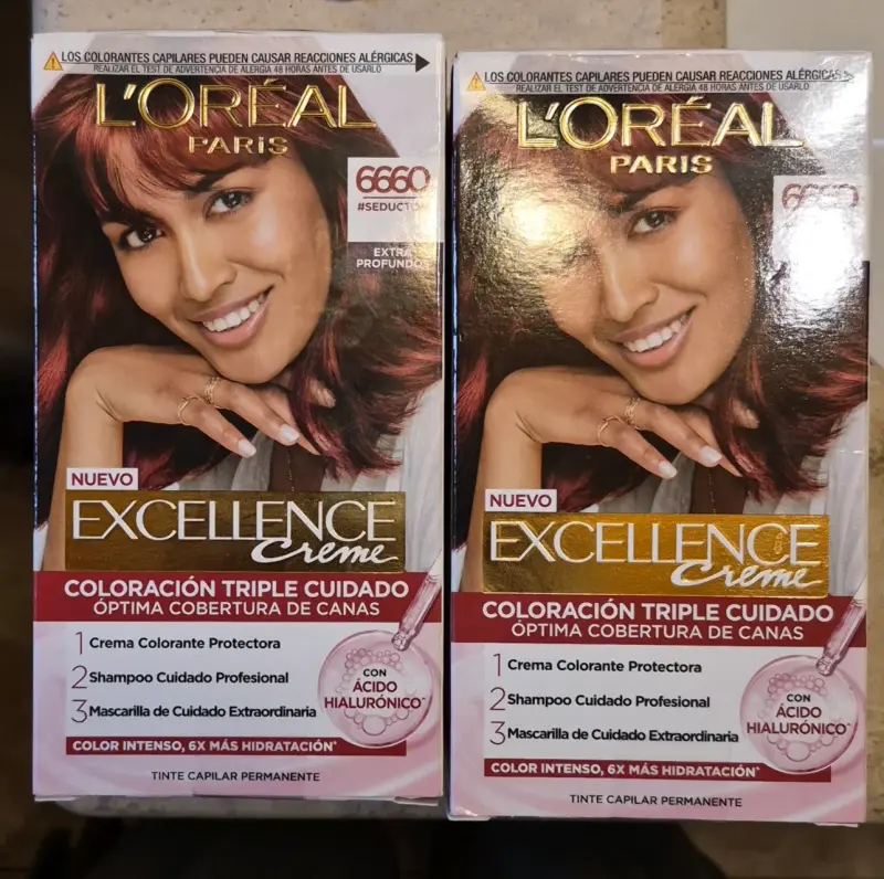 Pack Tinte L'Oréal Excellence Creme 6660 Seduction