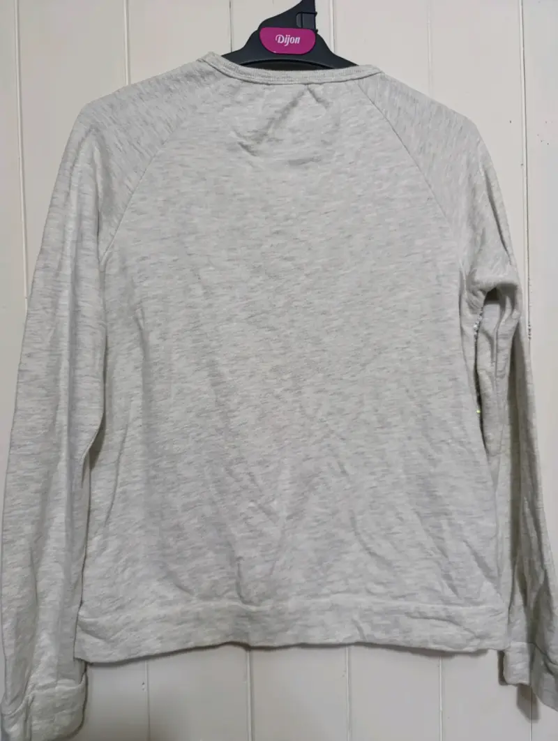 Polerón con lentejuelas gris y lila para niña - 3