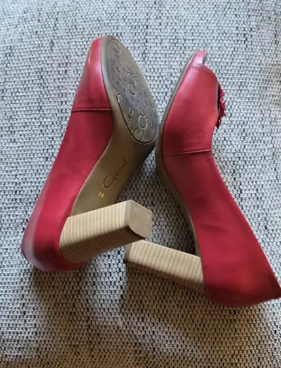 Zapatos de Tacón Rojo con Flor Gacel go  39 - miniatura 3
