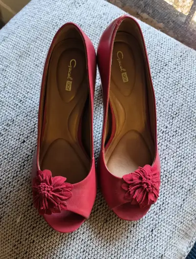 Zapatos de Tacón Rojo con Flor Gacel go  39 - miniatura 4