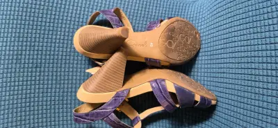 Sandalias de Cuero azul con Tacón Gacel - miniatura 3
