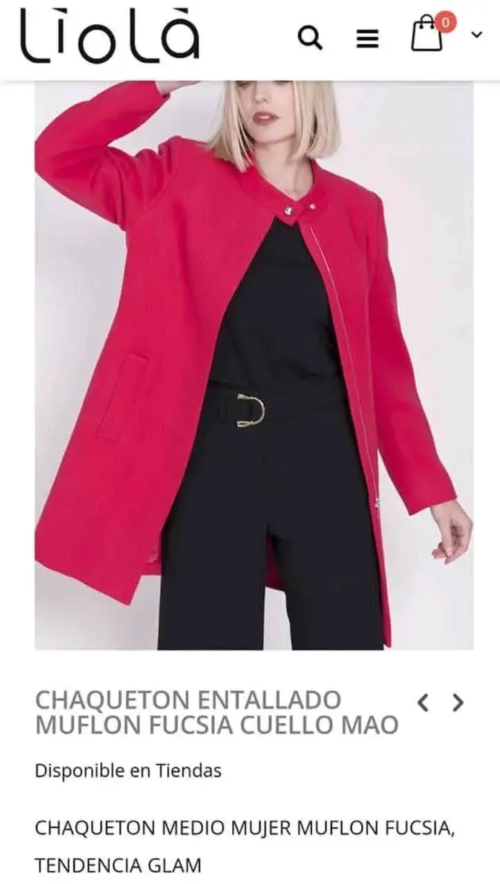 Chaquetón entallado fucsia para mujer Marca liola